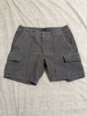 ASOS Men's Charcoal Corduroy Cargo Shorts